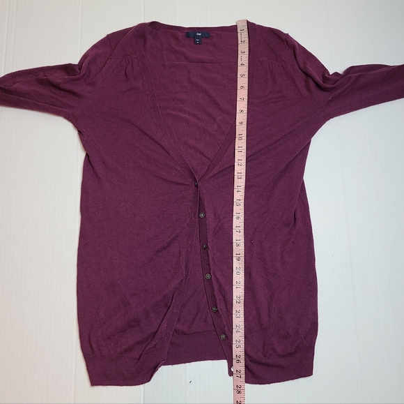 Cotton and Modal Purple Button Cardigan - Picture 10 of 11